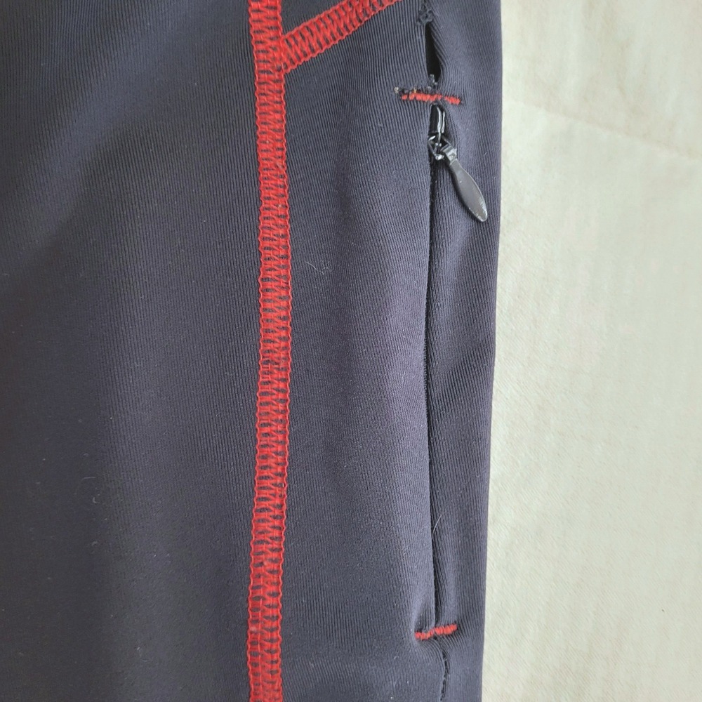 Ariat Tek Team Navy Red Full Seat Silicone Grip Equestrian Riding Pants Tights M - Picture 6 of 12